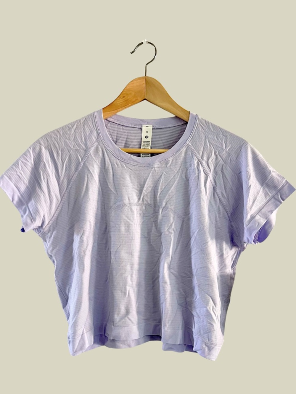 lululemon athletica Swiftly Tech Cropped Short Sleeve 2.0 Lavender